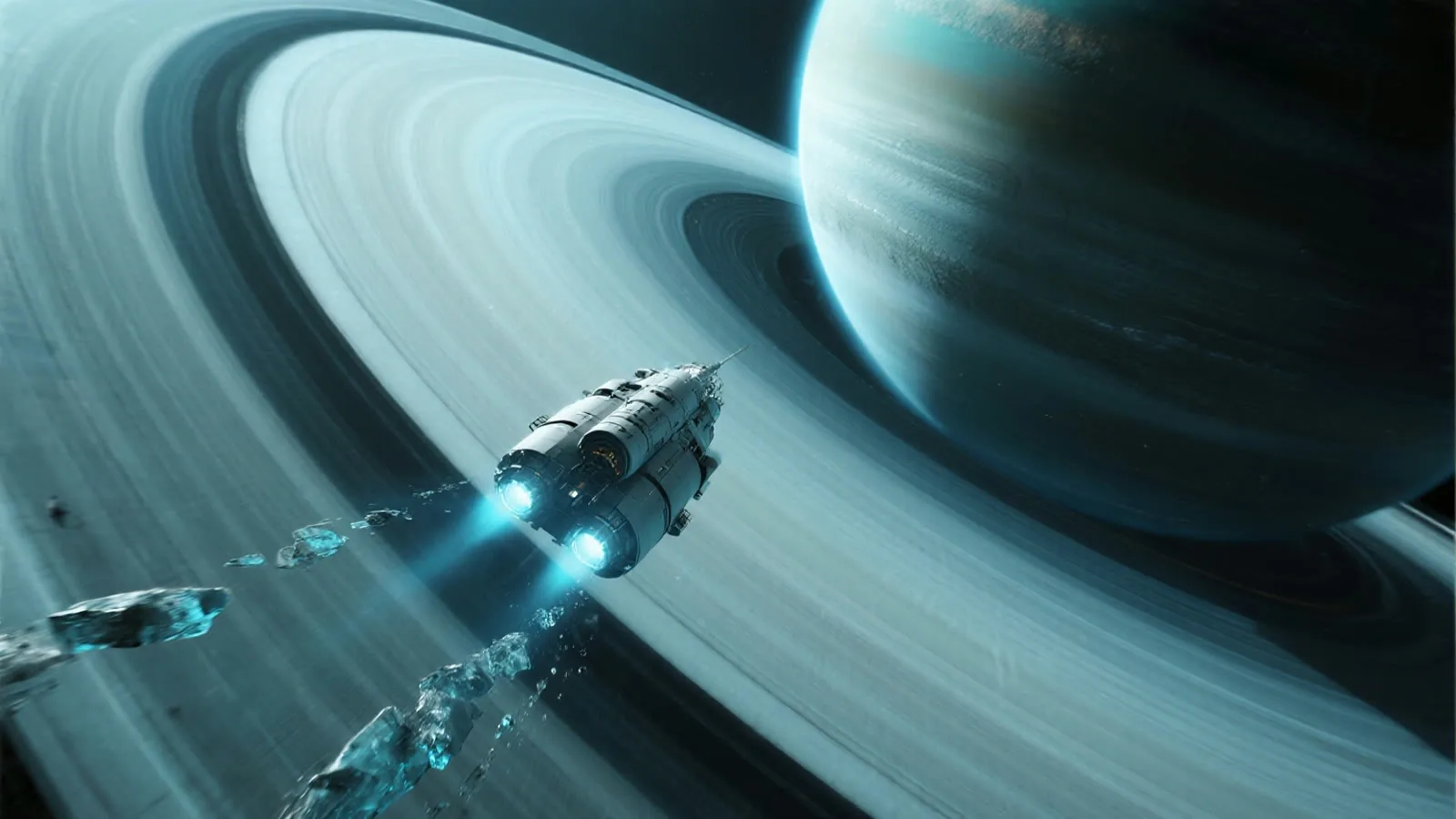 掠过行星环